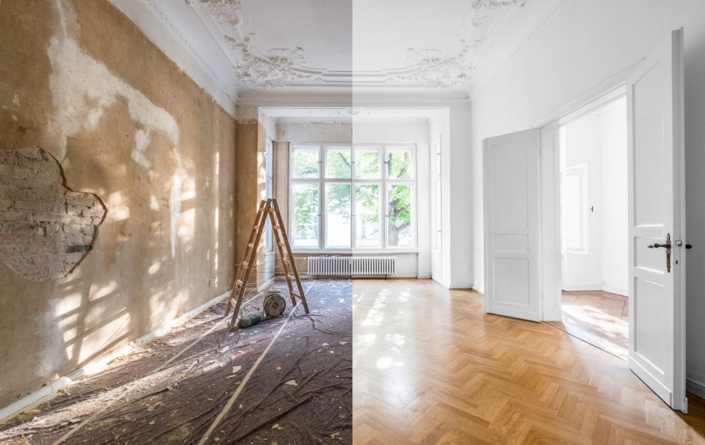 overall renovation . Before and after
