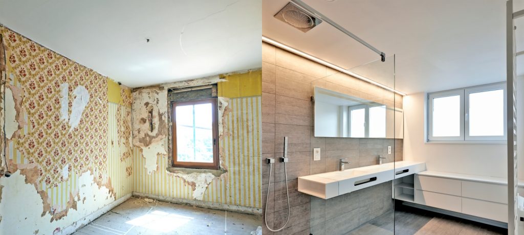 overall renovation . Before and after